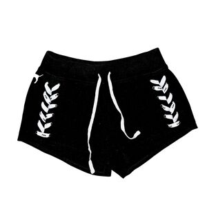 Victoria's Secret PINK Black Lace-Up Athletic Shorts